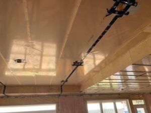 newly insulated ceiling on a new build